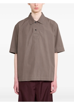 Margaret Howell MHL. Offset Placket polo shirt - Brown