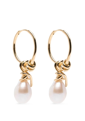 Completedworks pearl-pendant hoop earrings - Gold