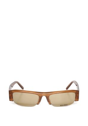 Miu Miu Eyewear Vedette rectangle-frame sunglasses - Brown