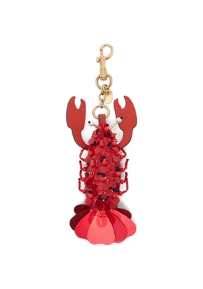 Anya Hindmarch Lobster sequin-embellished keyring - Red