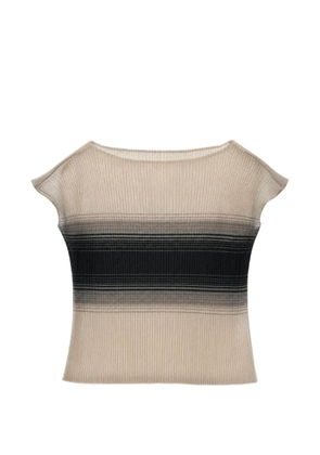 Grace Ling gradient-effect pleated top - Neutrals