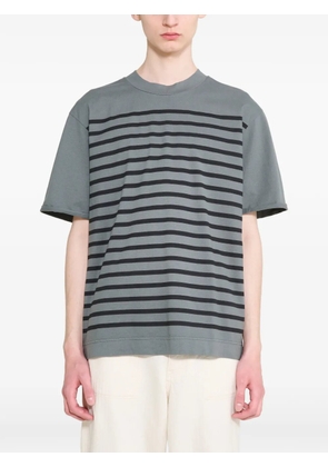 Margaret Howell Overdye stripe T-shirt - Grey
