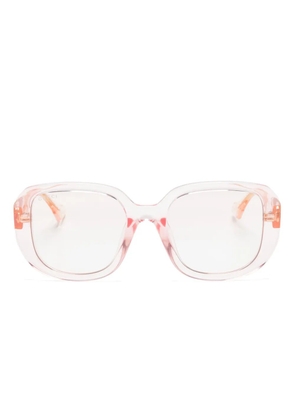 Gucci Eyewear transparent oversize-frame sunglasses - Pink