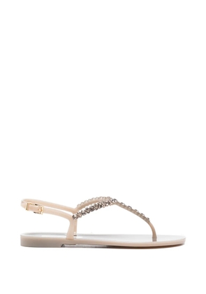 MENGHI crystal-embellished sandals - Neutrals
