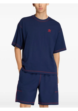 adidas logo-embroidered T-shirt - Blue
