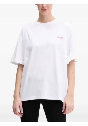 Casall logo-print drop-shoulder T-shirt - White