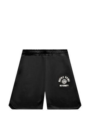 RETERNITY Notre Dame logo-print track shorts - Black