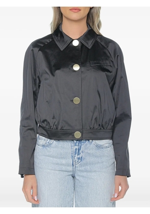 Armani Exchange button-up satin-finish jacket - Black