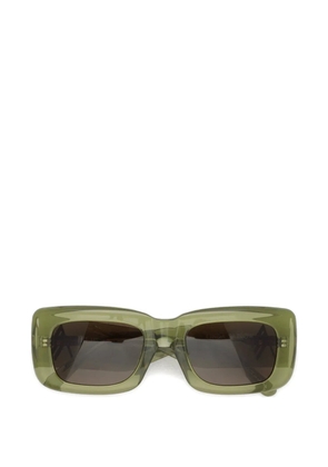 The Attico x Linda Farrow Marfa rectangular-frame sunglasses - Green
