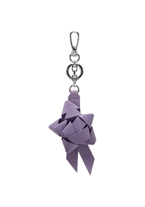 Maison Margiela leather Rosette keyring - Purple