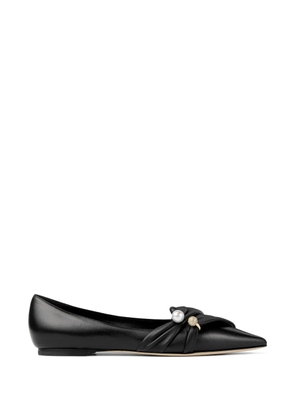 Jimmy Choo Rafi pearl embellished ballet flats - Black