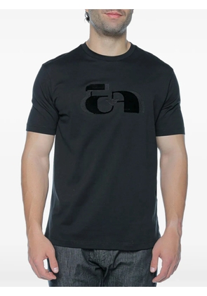 Emporio Armani logo-patch T-shirt - Black