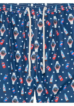 MC2 Saint Barth graphic-print drawstring swim shorts - Blue