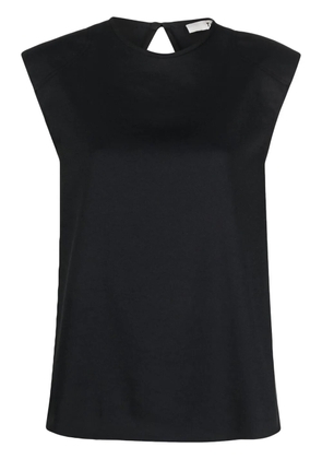 Tibi sleeveless keyhole-detail top - Black