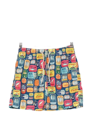 MC2 Saint Barth Lighting sardine-print drawstring swim shorts - Blue
