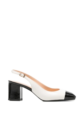 SERGIO MORETTI FIRENZE two-tone slingback pumps - White