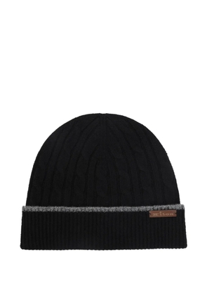 Kiton cable-knit beanie hat - Black