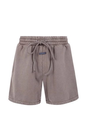 Fear Of God logo-patch drawstring track shorts - Brown