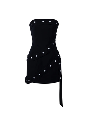 Stolen Stores button-embellished wrap dress - Black