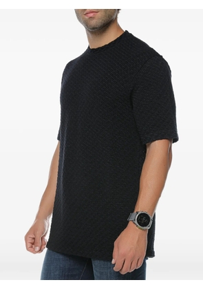 Emporio Armani textured short-sleeve T-shirt - Black