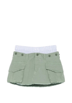 Alexander Wang cargo raw-cut skirt - Green