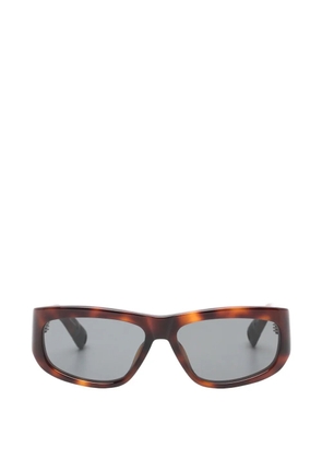 Jacquemus Pilota tortoiseshell-effect rectangle-frame sunglasses - Brown