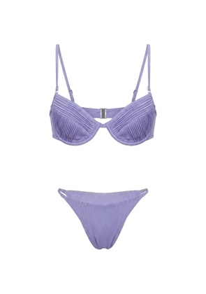 Selia Richwood Amy pleated shirred bikini - Purple