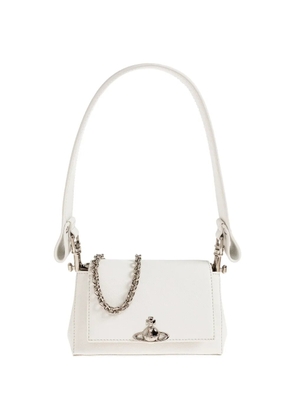 Vivienne Westwood medium Hazel Orb-plaque chain-link shoulder bag - White
