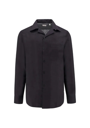 Brunello Cucinelli long-sleeve button-down linen shirt - Black