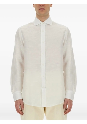 Brunello Cucinelli long-sleeve linen shirt - White