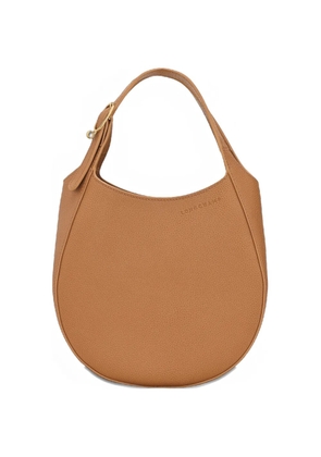 Longchamp Le Foulonné grained-leather bucket bag - Brown