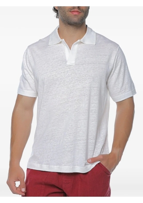 MC2 Saint Barth Fraser V-neck collared T-shirt - White