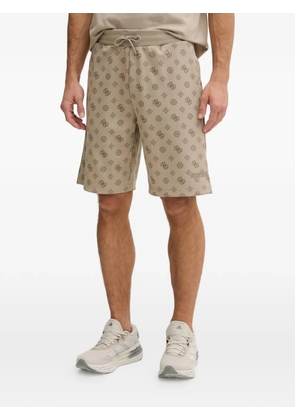 GUESS USA monogram-print drawstring shorts - Neutrals
