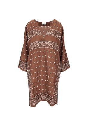 P.A.R.O.S.H. paisley-print V-neck dress - Brown