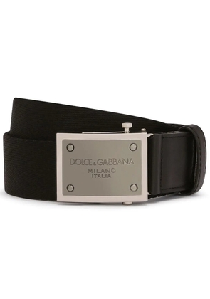 Dolce & Gabbana logo-tag leather belt - Black