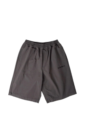 NO PROBLEMO embroidered-logo shorts - Grey
