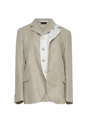 Comme Des Garçons lace-panelled blazer - Neutrals