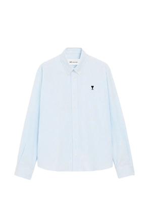 AMI Paris Ami De Coeur striped button shirt - Blue