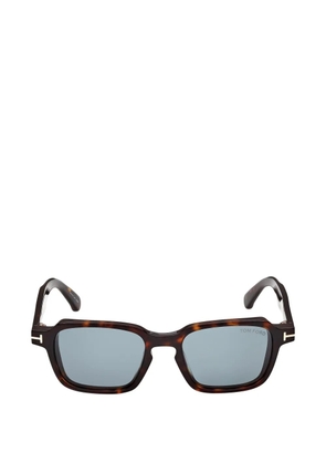 TOM FORD Eyewear T-logo rectangle-frame sunglasses - Brown