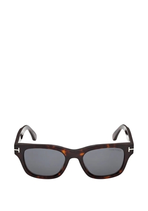 TOM FORD Eyewear tortoiseshell-effect rectangle-frame sunglasses - Brown