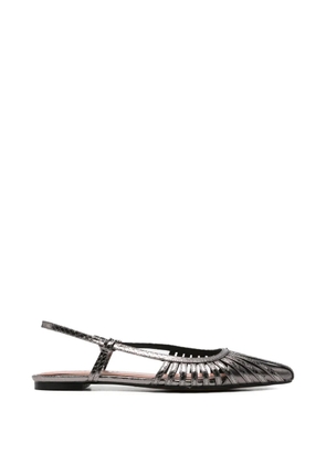 Bibi Lou Plomo woven slingback flat pumps - Silver