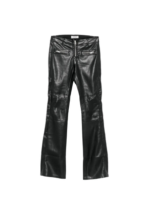 Replay zip-detail leather trousers - Black