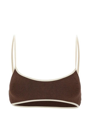 MC2 Saint Barth Judy String crinkle-effect bikini top - Brown