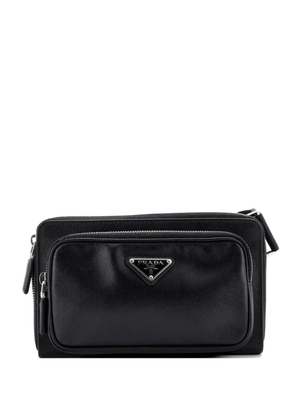 Prada Pre-Owned Zip Around Front Pocket Saffiano Leather belt bag - Black