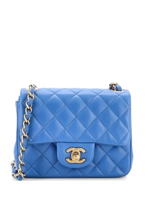 CHANEL Pre-Owned Square Classic Single Flap Bag Quilted Lambskin Mini crossbody bag - Blue
