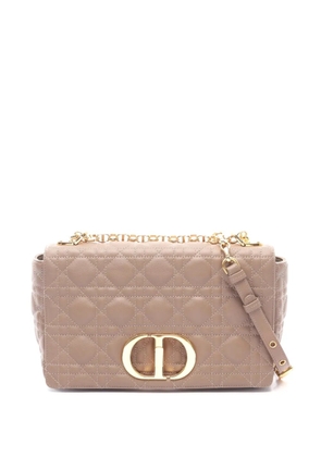 Christian Dior Pre-Owned 2010-2026 Medium Calfskin Cannage Supple Caro Bag crossbody bag - Grey