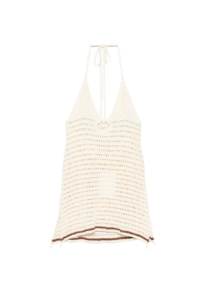 TERRY PUESTO crochet mini dress - Neutrals