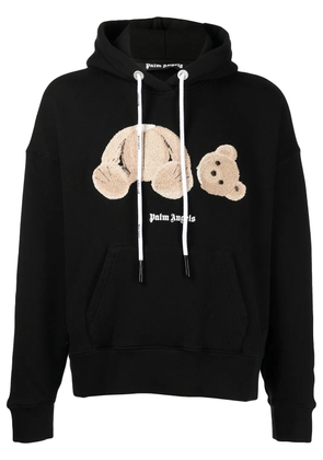 Palm Angels bear motif hoodie - Black