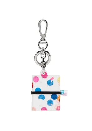 Maison Margiela mini Book confetti-print keyring - White