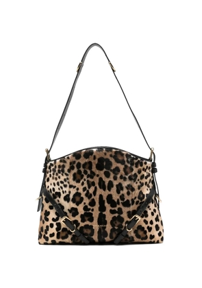Givenchy Pre-Owned medium Voyou leopard-print shoulder bag - Brown